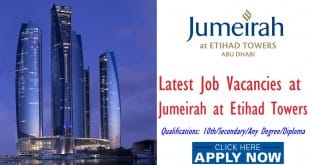 Jumeirah Etihad Towers Job Vacancies