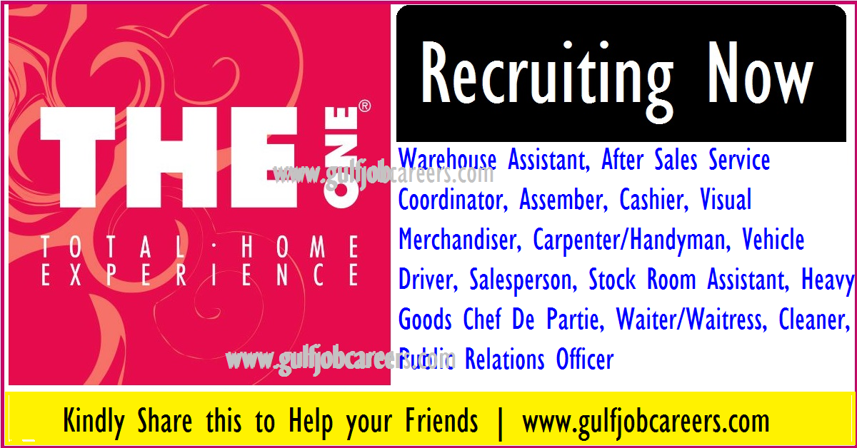 Multiple Job Vacancies at The One KuwaitUAEQatarSaudi Arabia