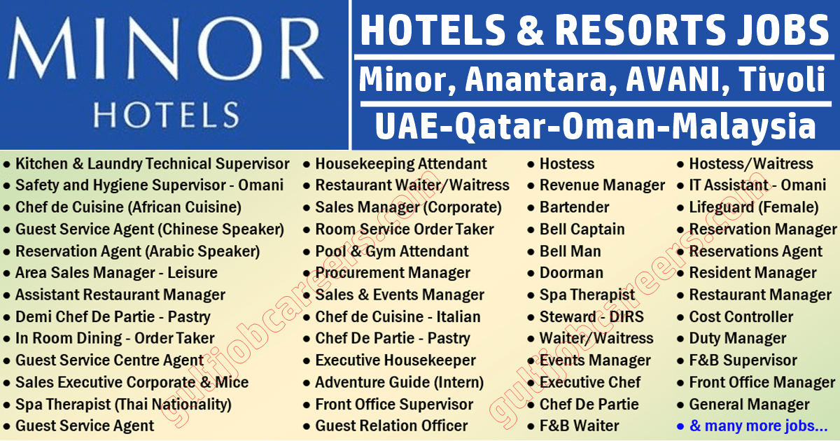 Minor Hotel Careers UAEQatarOmanMalaysia