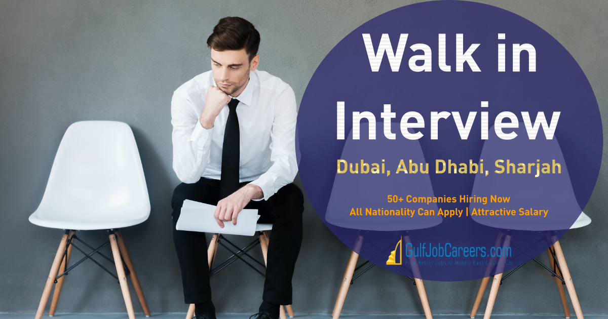 Walk in Interview in Dubai Today & Tomorrow | March 2026 walk in interview in dubai
