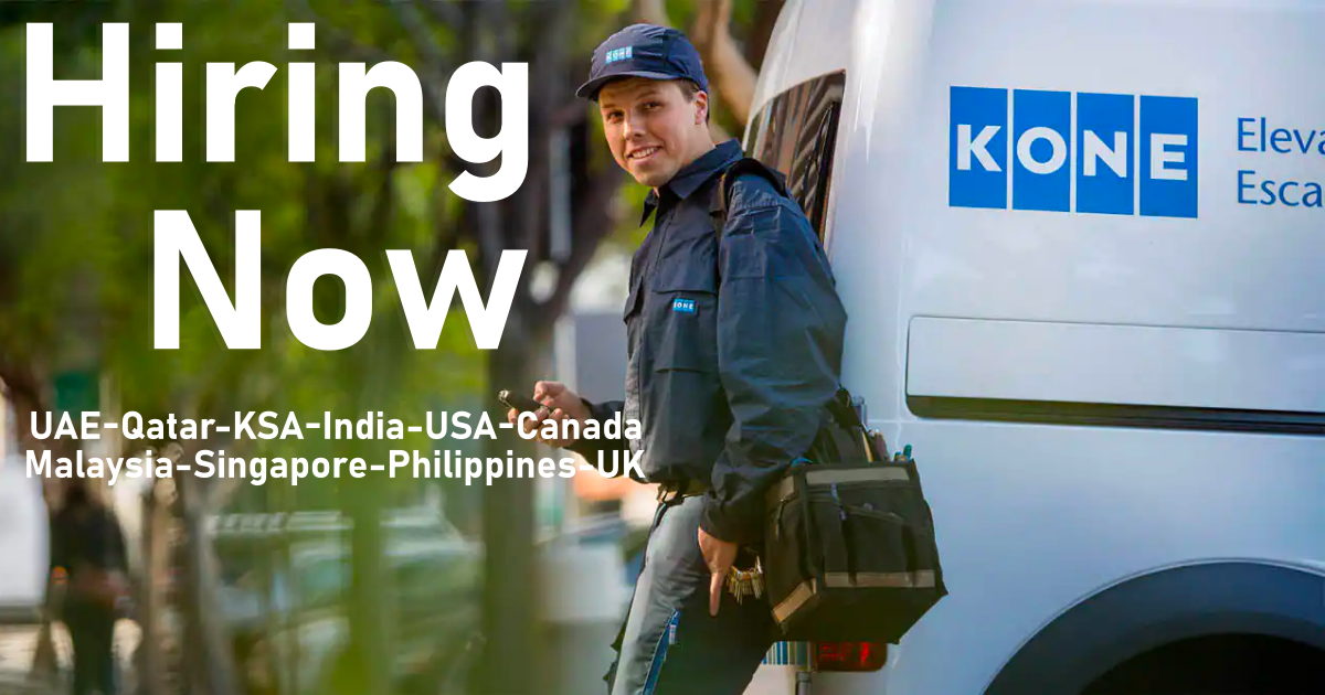 KONE Elevator Jobs UAEKSAUSAUKCanada 2024