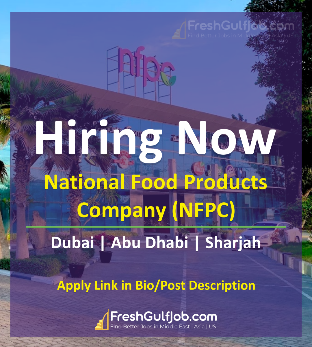 NFPC Job Vacancy | National Food Products Company Careers UAE (2025)