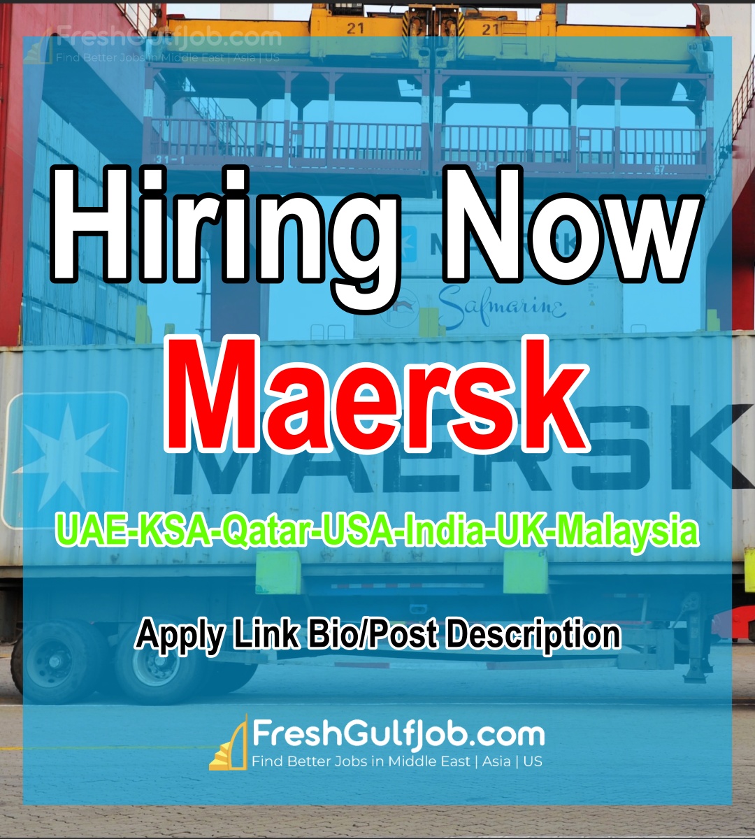 Maersk Careers UAEQatarKSAUSAUKCanada 2024