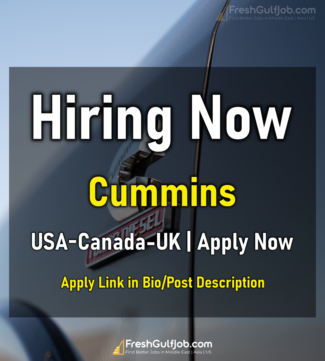 Cummins Jobs in CanadaUSAUK 2024