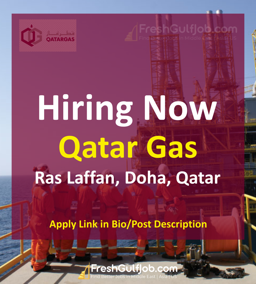 Qatargas Job Vacancy Qatar Qatar Gas Careers Ras Laffan 2024