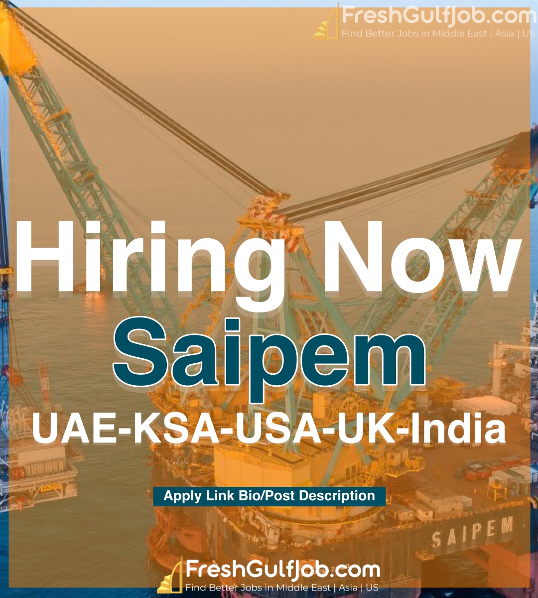 Saipem Jobs & Careers Worldwide Recruitment 2024