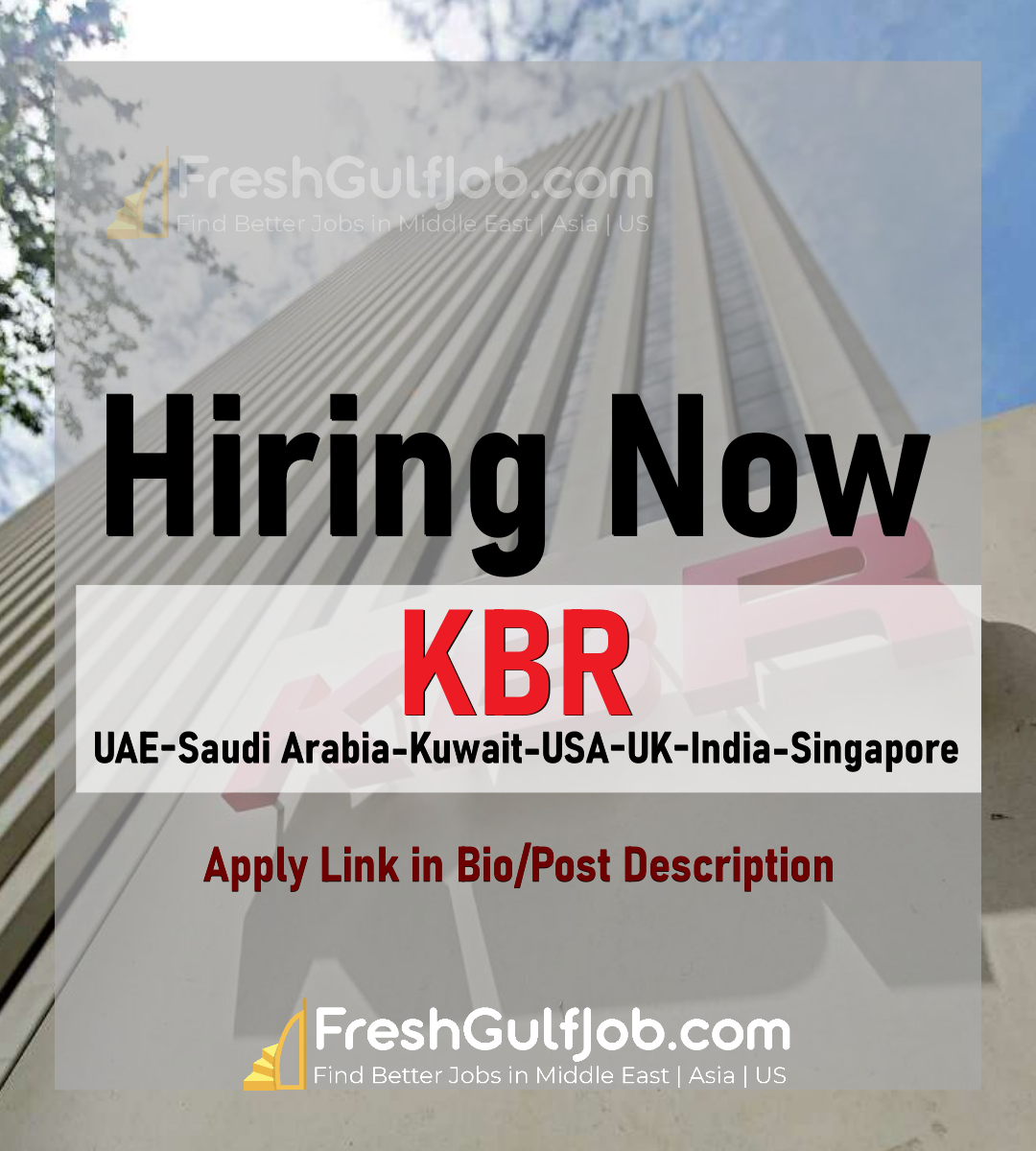 KBR Job Openings 2024 USAUAEKSAIraqKuwaitUKQatar