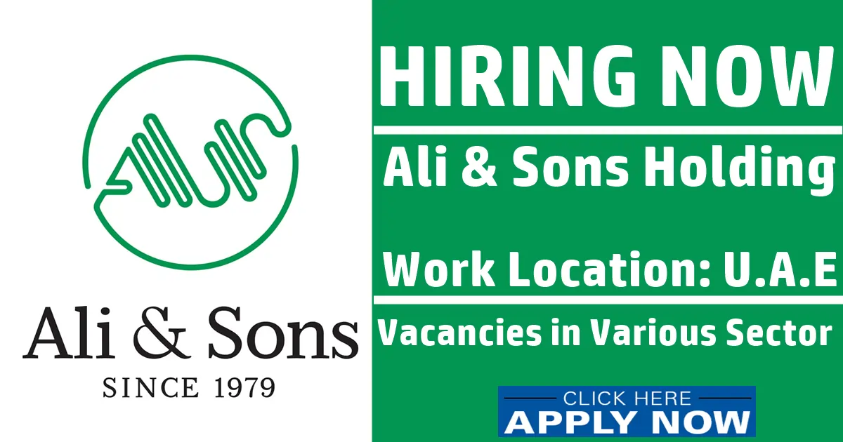 Ali & Sons Jobs
